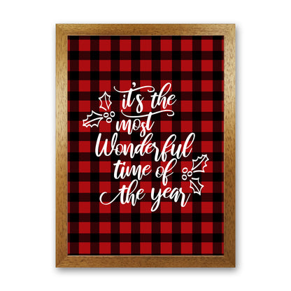 Wonderful time Christmas Art Print by Kookiepixel Oak Grain