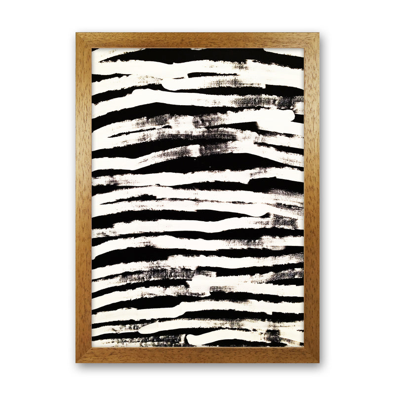 Strokes Abstract Art Print by Kookiepixel Oak Grain