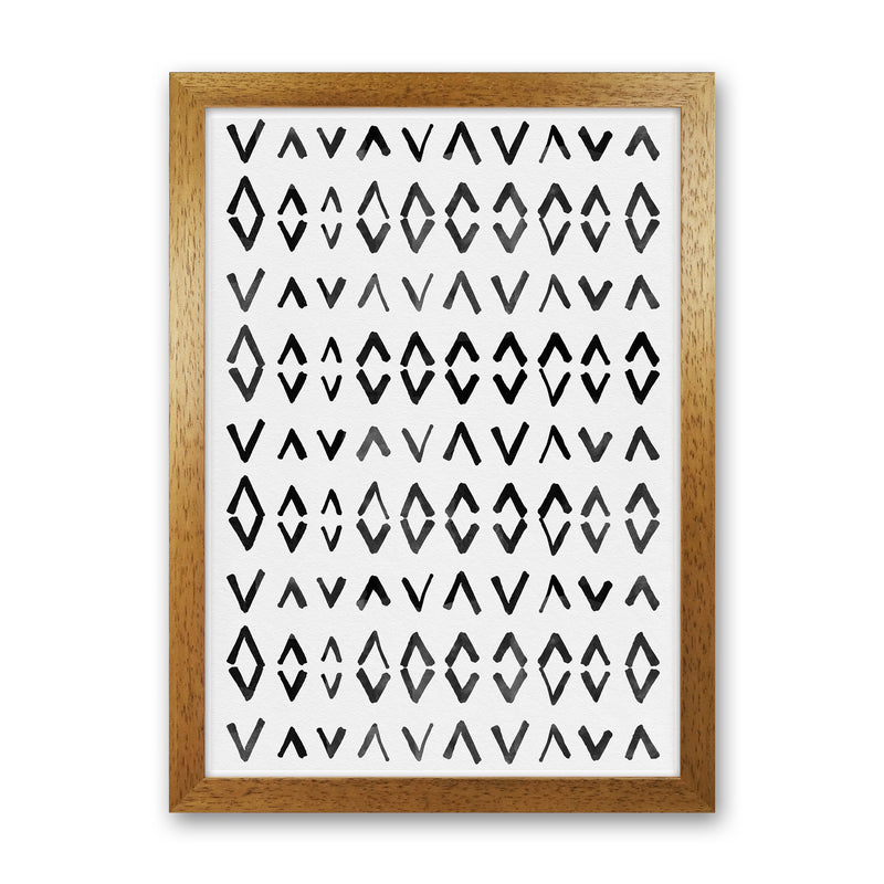 Scandi Print No 2 Abstract Art Print by Kookiepixel Oak Grain