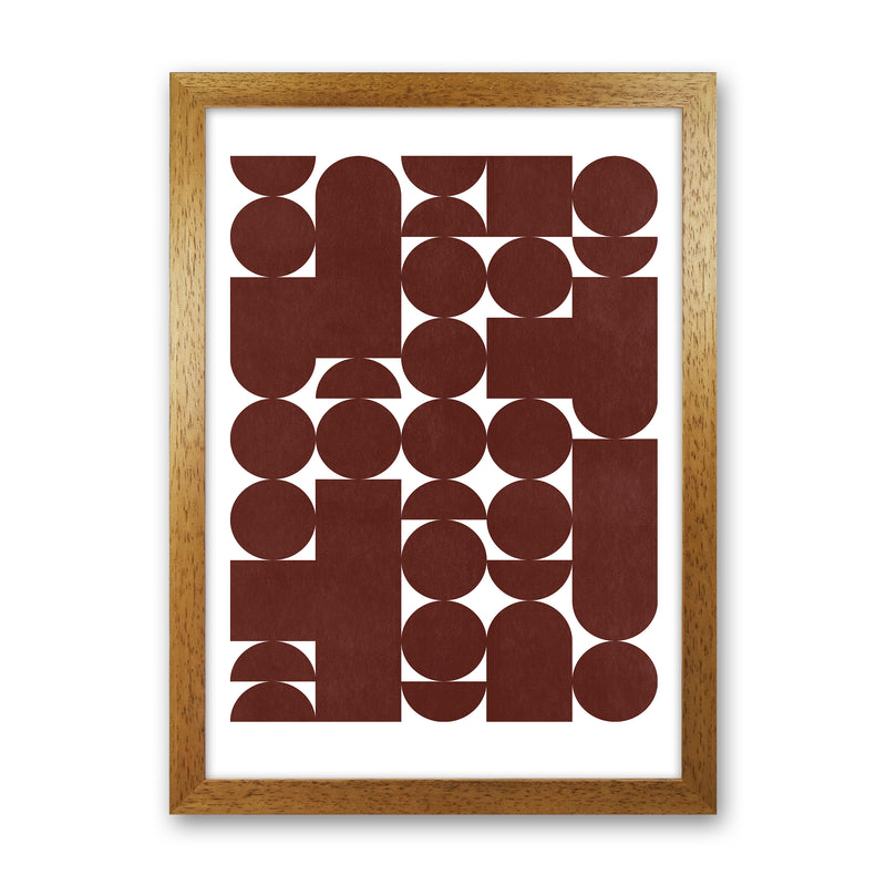 Stacked Abstract Art Print by Kookiepixel Oak Grain