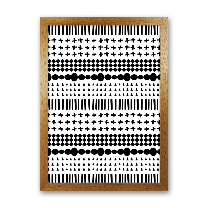 Scandi Pattern No 1 Abstract Art Print by Kookiepixel Oak Grain