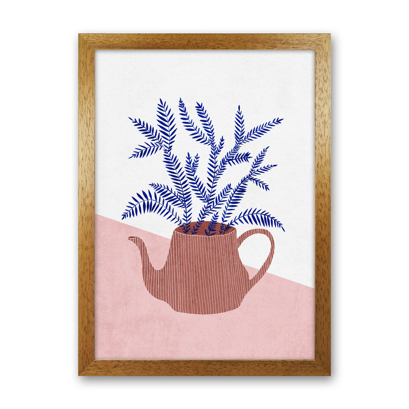 Teapot Planter Art Print by Kookiepixel Oak Grain