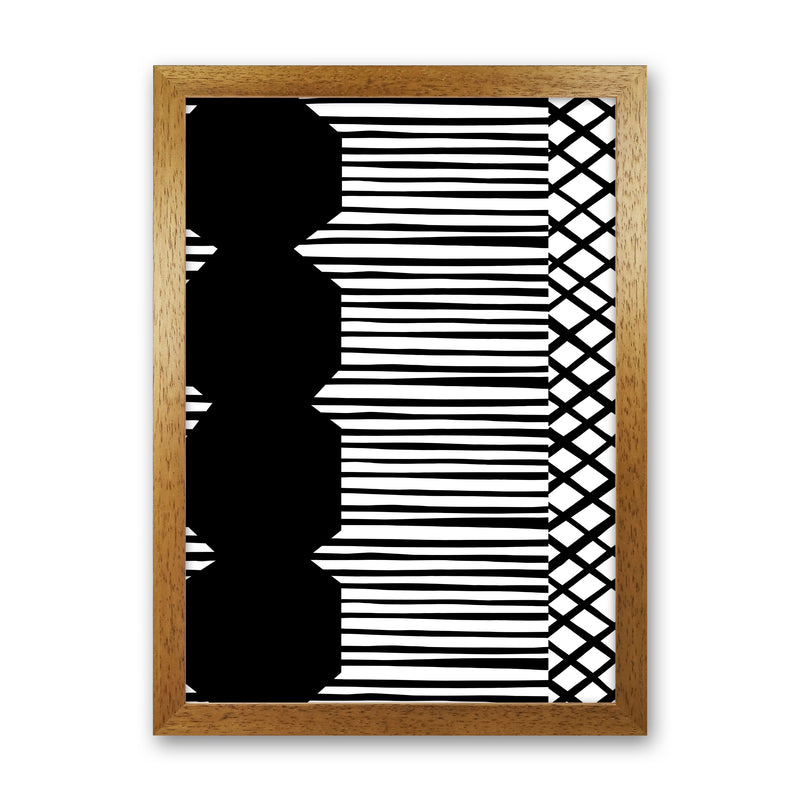 Patchwork Abstract Art Print by Kookiepixel Oak Grain