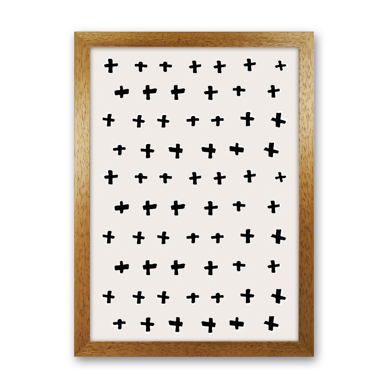 Plus Abstract Art Print by Kookiepixel Oak Grain