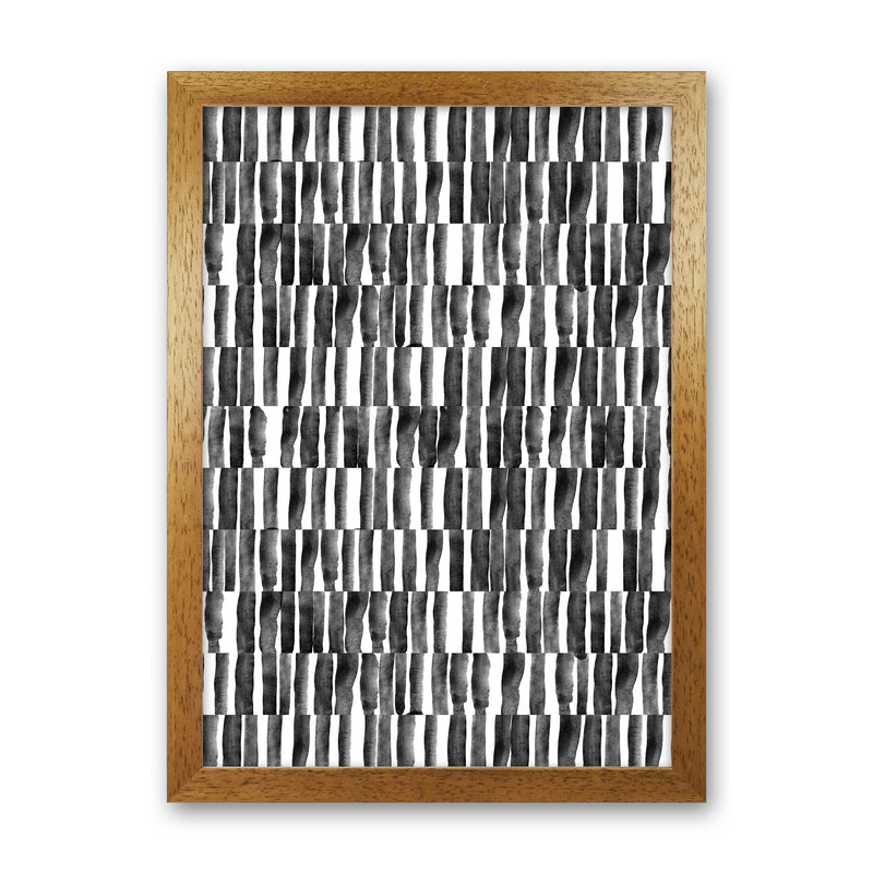 Abstract Strokes Art Print by Kookiepixel Oak Grain