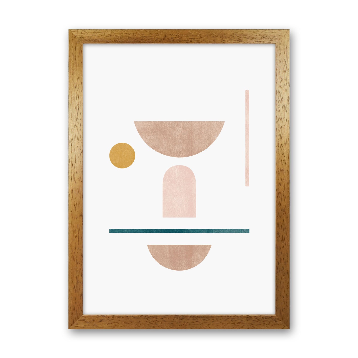 Abstract Geometric No 2 Art Print by Kookiepixel Oak Grain