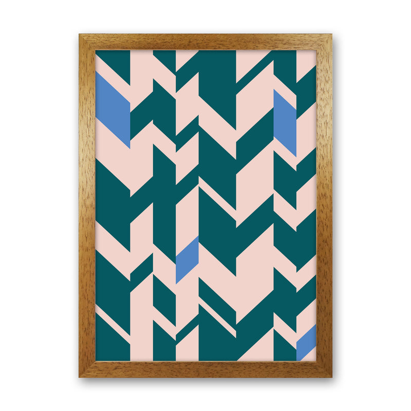 Chevron Art Print by Kookiepixel Oak Grain