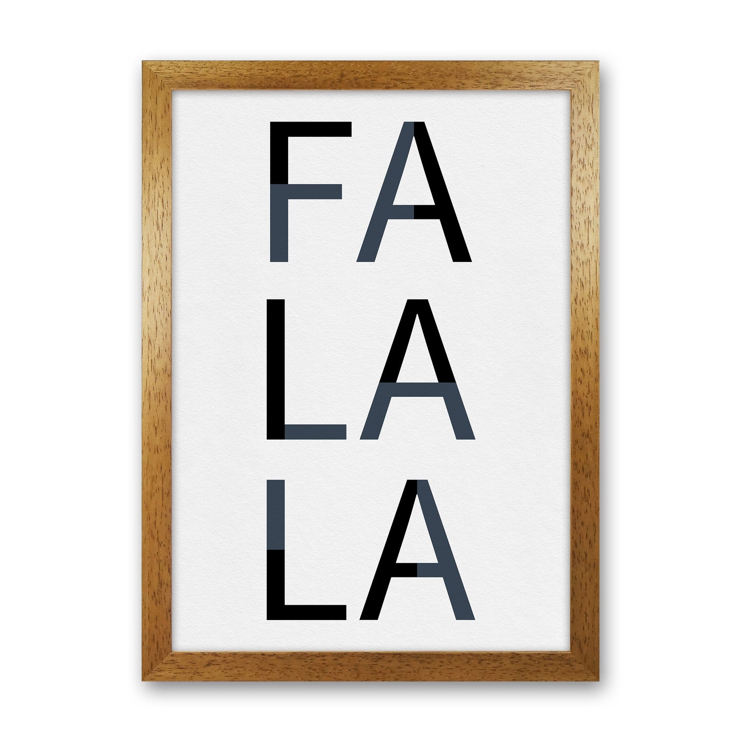 Falala Christmas Art Print by Kookiepixel Oak Grain