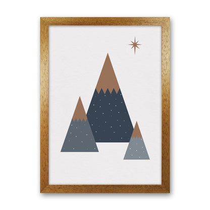 Geometric Trees Art Print by Kookiepixel Oak Grain
