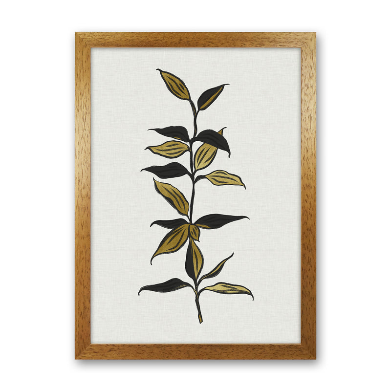 Gold Bamboo Botanical Art Print by Kookiepixel Oak Grain