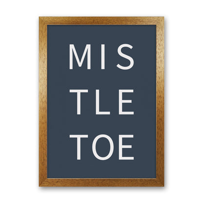 Mistletoe Christmas Art Print by Kookiepixel Oak Grain