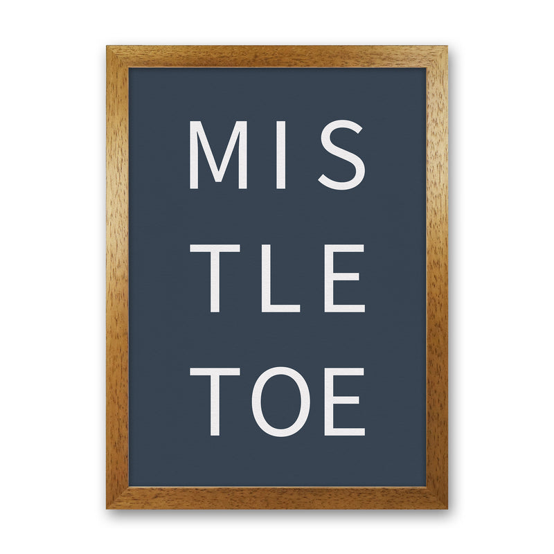Mistletoe Christmas Art Print by Kookiepixel Oak Grain