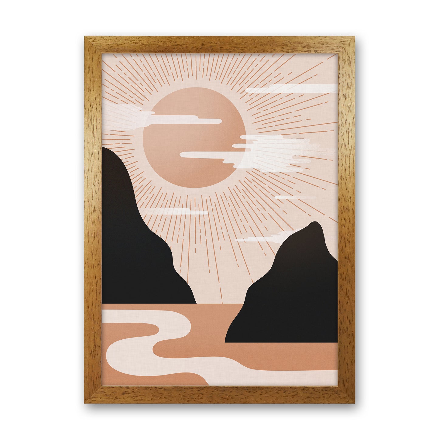 Morning Sunrise No 1 Art Print by Kookiepixel Oak Grain