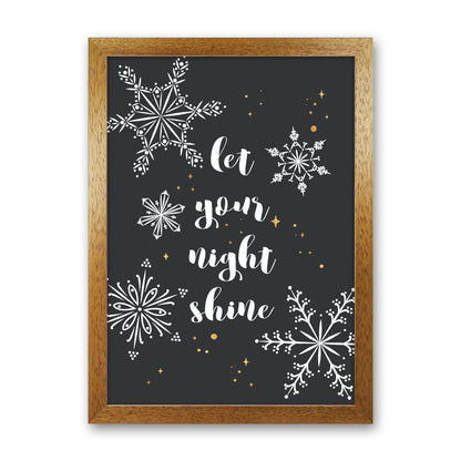 Shine Christmas Art Print by Kookiepixel Oak Grain