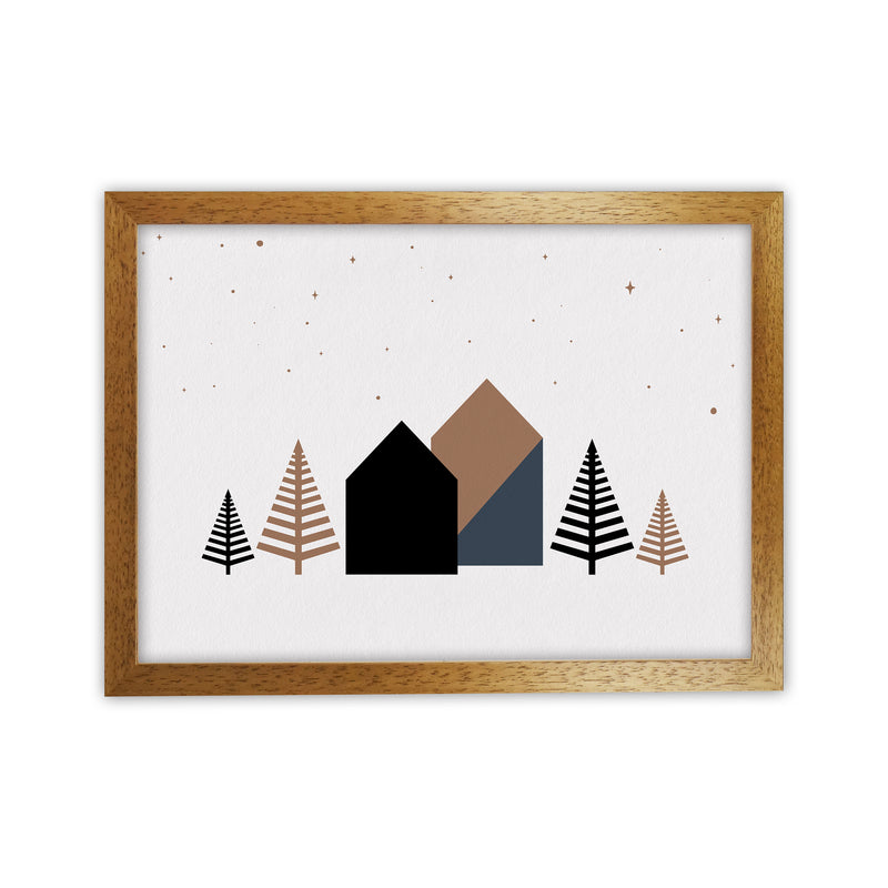 Starry night Landscape Art Print by Kookiepixel Oak Grain