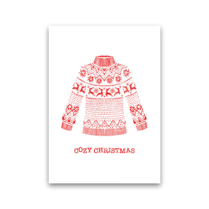 Cozy Christmas Art Print by Kookiepixel Print Only