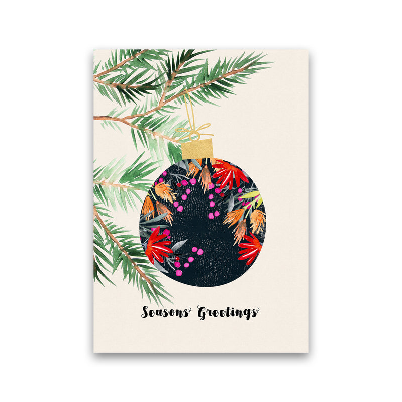 Seasons Greetings Christmas Art Print by Kookiepixel Print Only