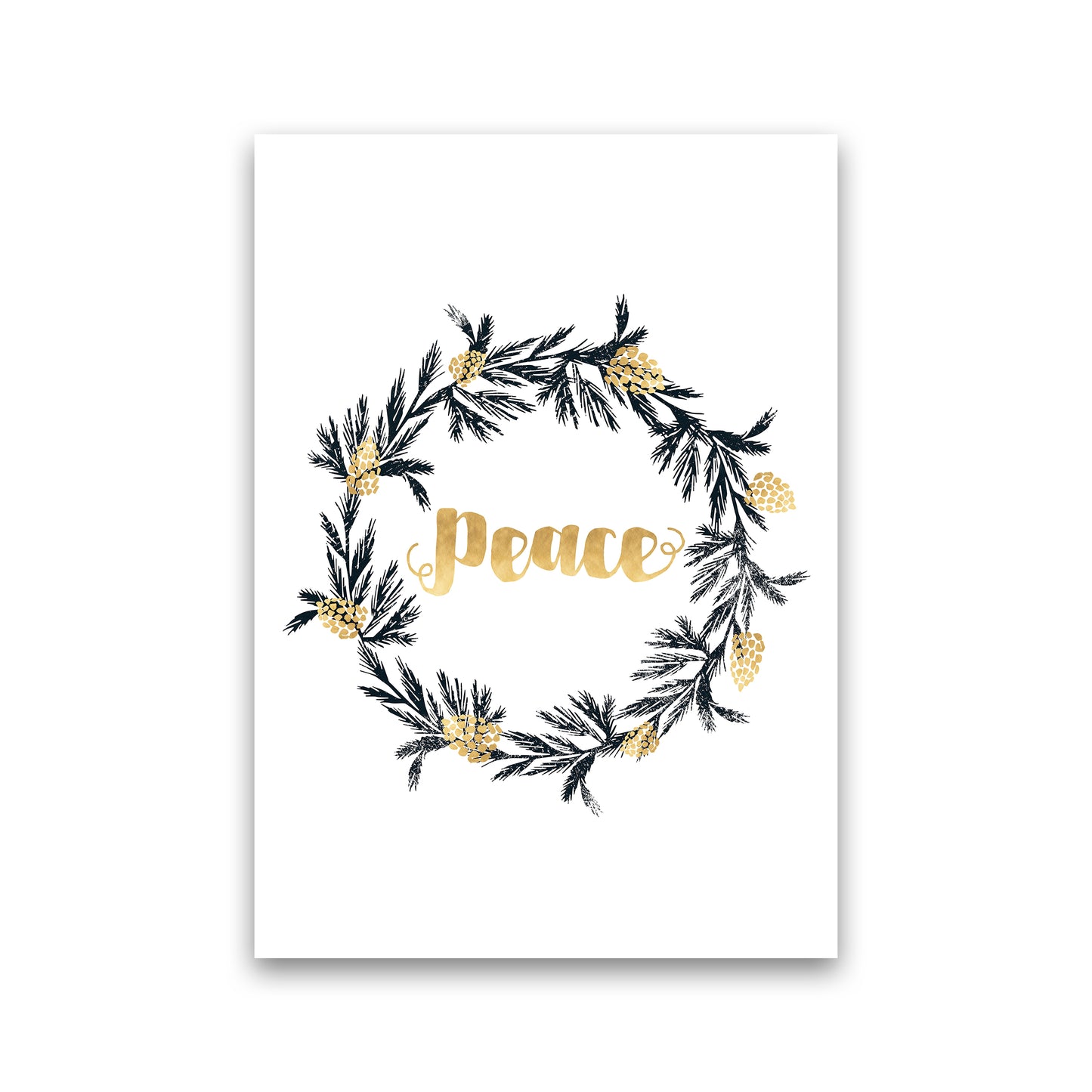 Peace Christmas Art Print by Kookiepixel Print Only