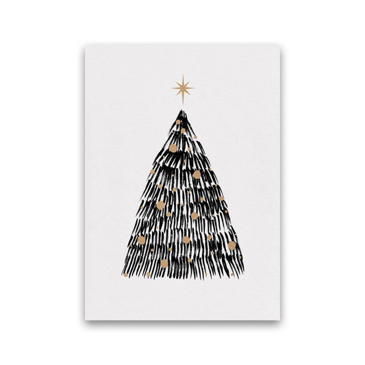 Christmas Tree Christmas Art Print by Kookiepixel Print Only