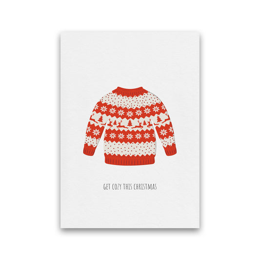 Get cozy Christmas Art Print by Kookiepixel Print Only