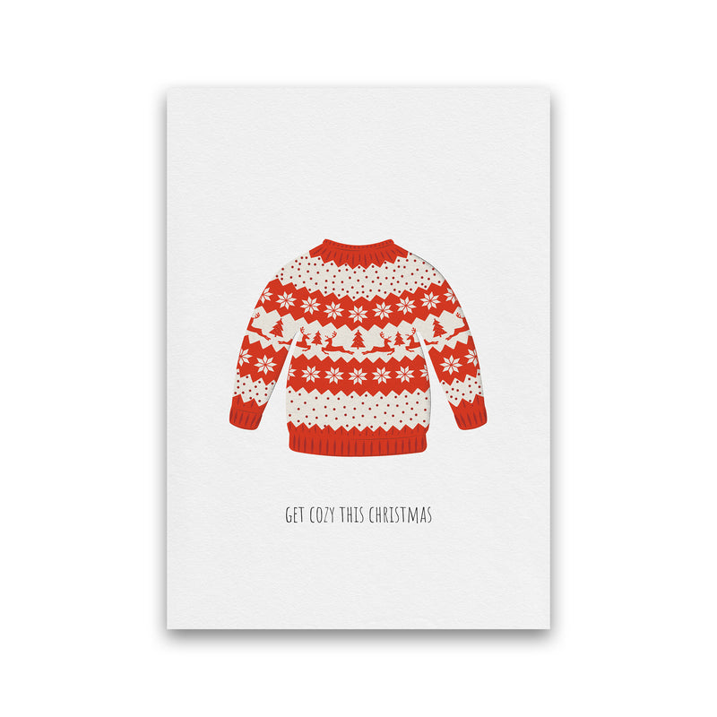 Get cozy Christmas Art Print by Kookiepixel Print Only