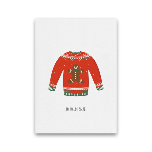 Oh snap Christmas Art Print by Kookiepixel Print Only