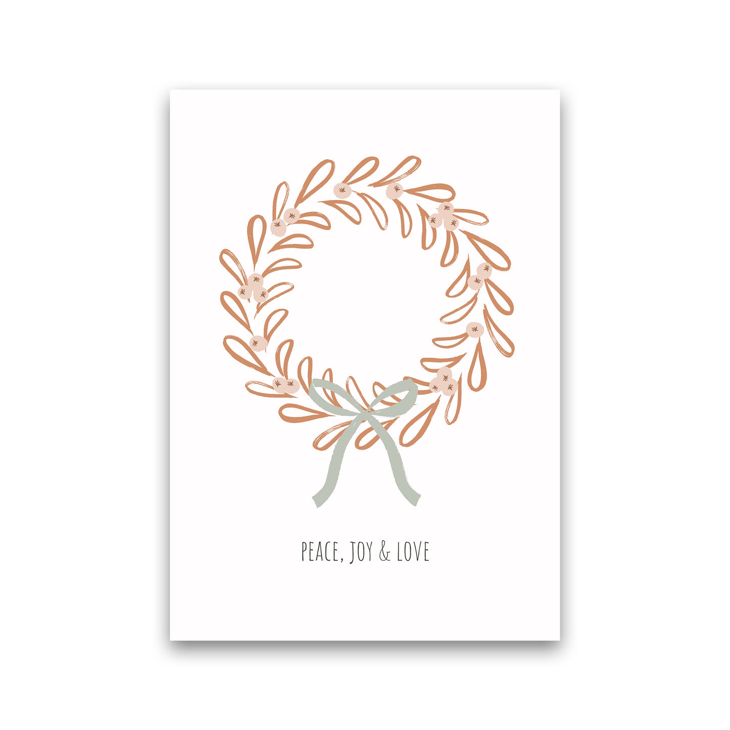 Peace joy love Christmas Art Print by Kookiepixel Print Only