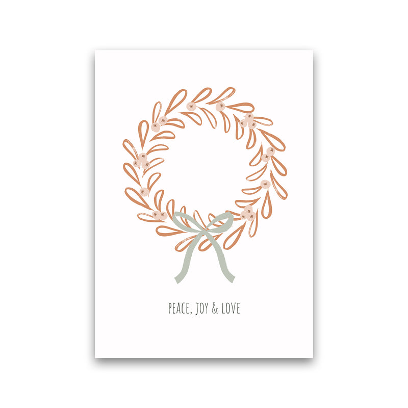Peace joy love Christmas Art Print by Kookiepixel Print Only