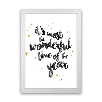 Wonderful time No 1 Christmas Art Print by Kookiepixel White Grain