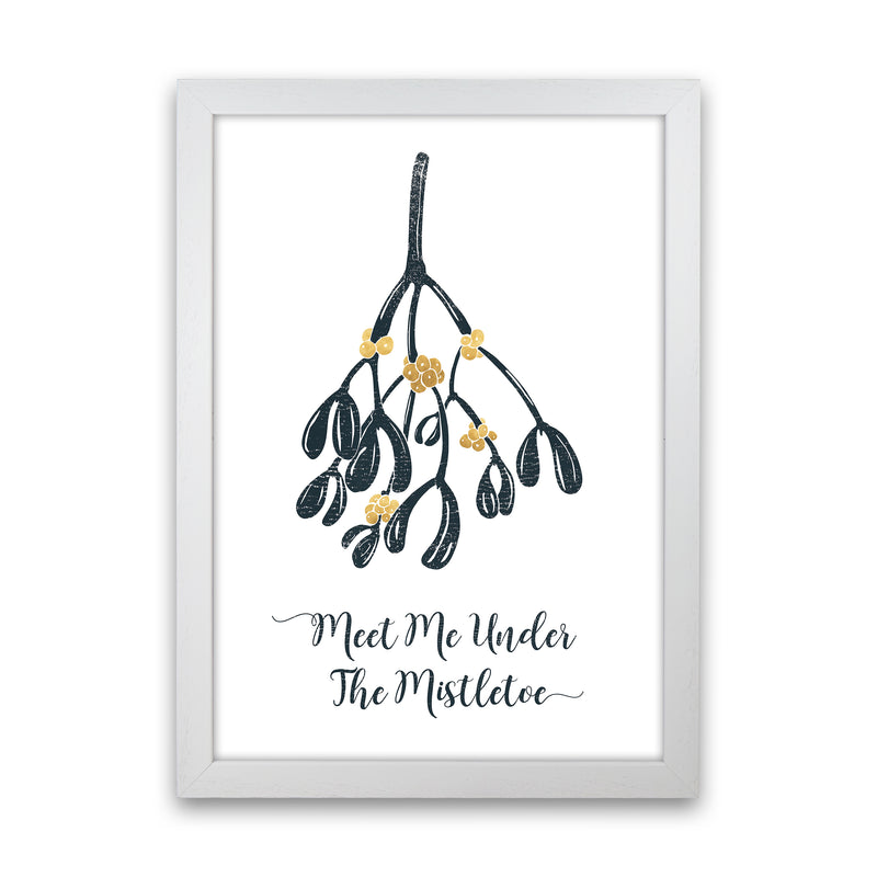 The Mistletoe Christmas Art Print by Kookiepixel White Grain