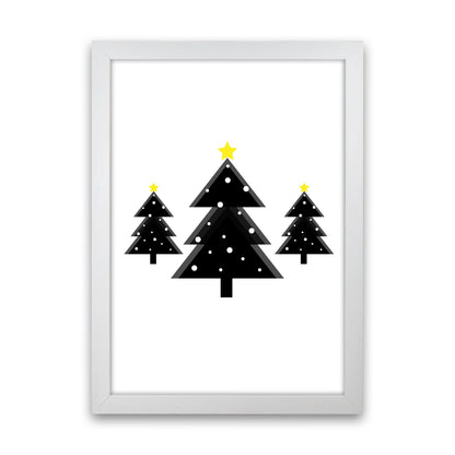 Christmas Trees Art Print by Kookiepixel White Grain