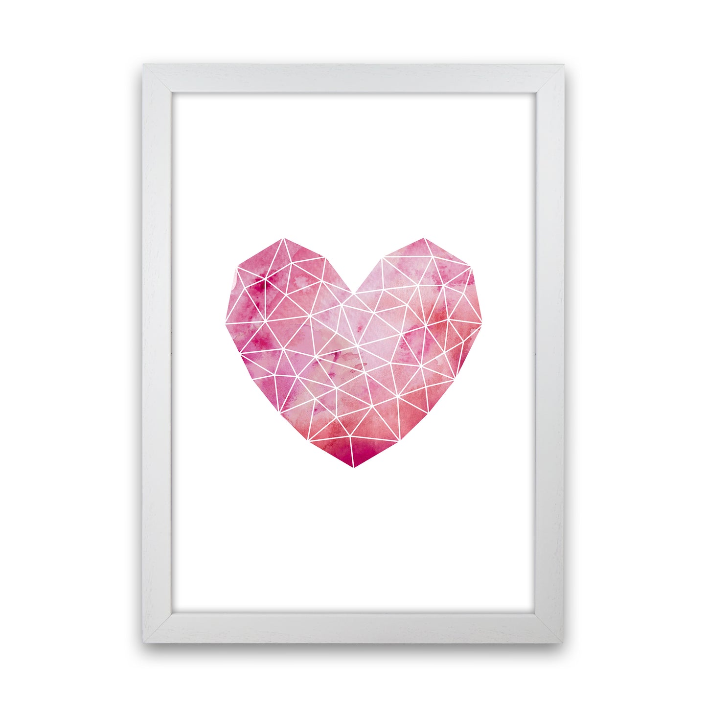 Wire Heart Art Print by Kookiepixel White Grain