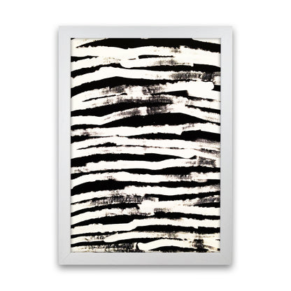 Strokes Abstract Art Print by Kookiepixel White Grain
