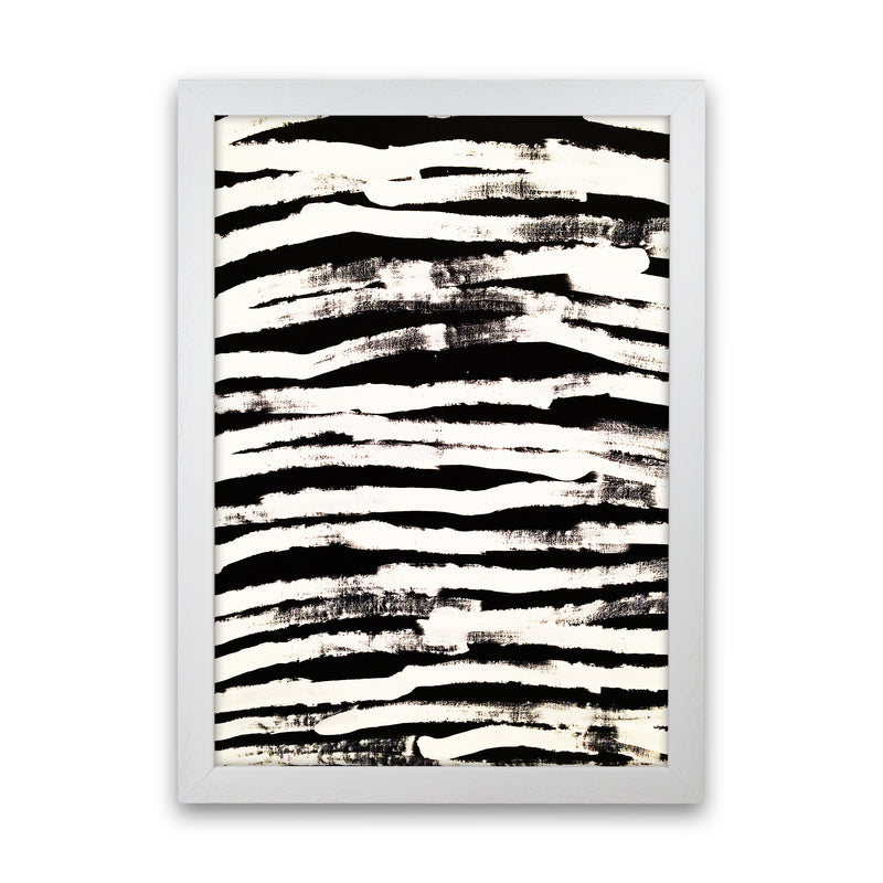 Strokes Abstract Art Print by Kookiepixel White Grain