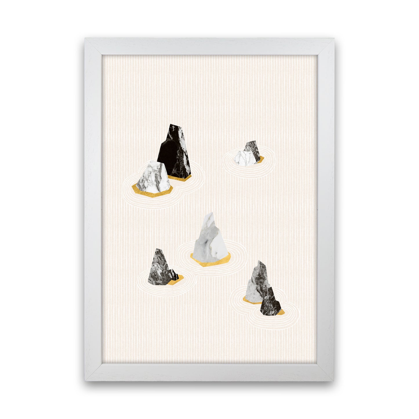 Rock Formation No 2 Art Print by Kookiepixel White Grain