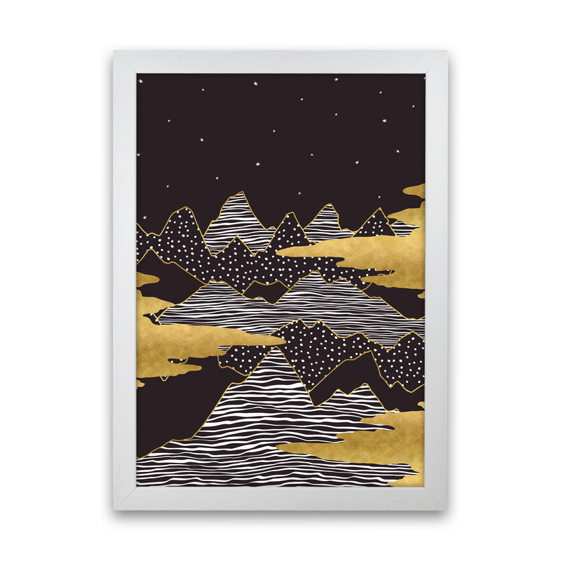 Starry Sky Art Print by Kookiepixel White Grain