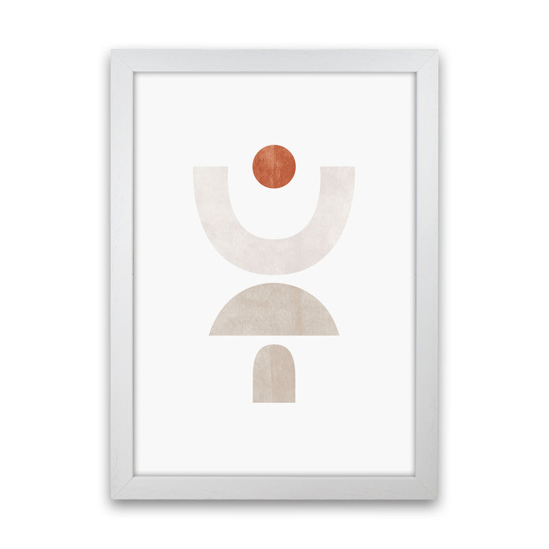 Abstract Geometric No 1 Art Print by Kookiepixel White Grain