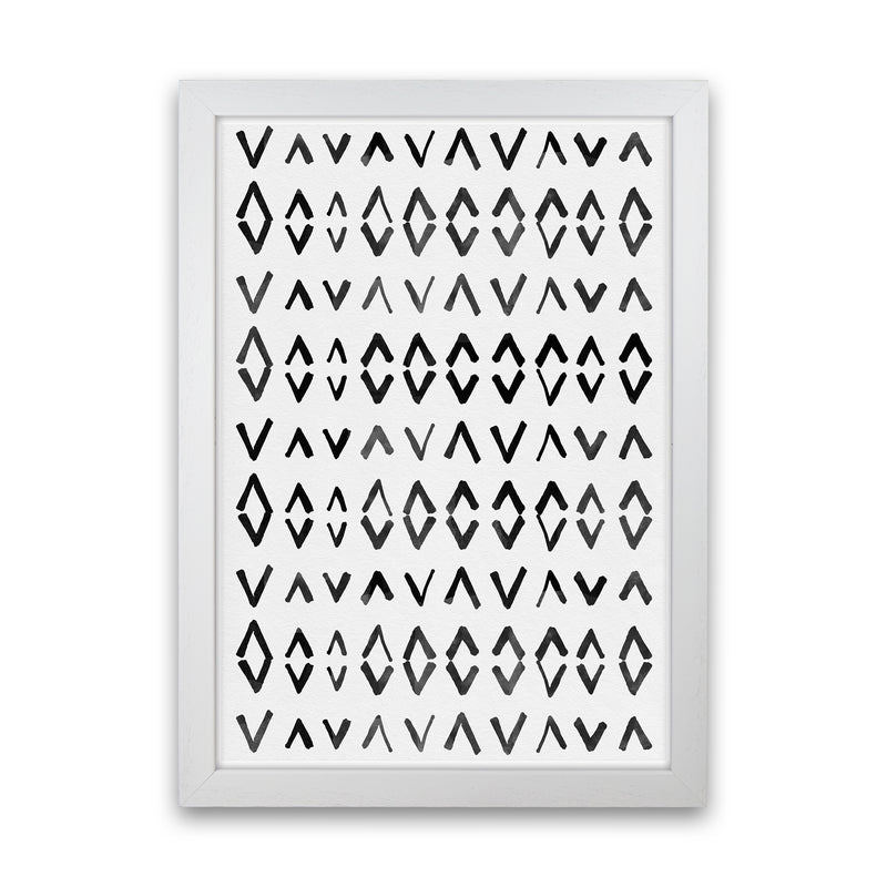 Scandi Print No 2 Abstract Art Print by Kookiepixel White Grain