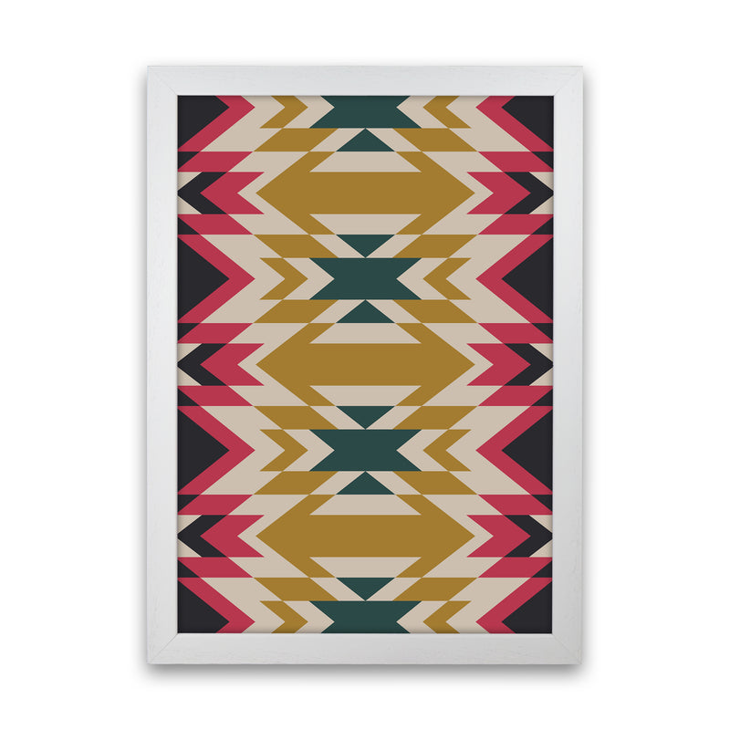 Navajos Print No 2 Abstract Art Print by Kookiepixel White Grain