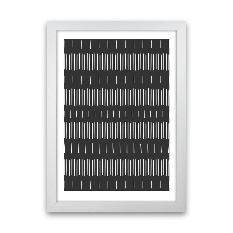 Lines No 1 Abstract Art Print by Kookiepixel White Grain