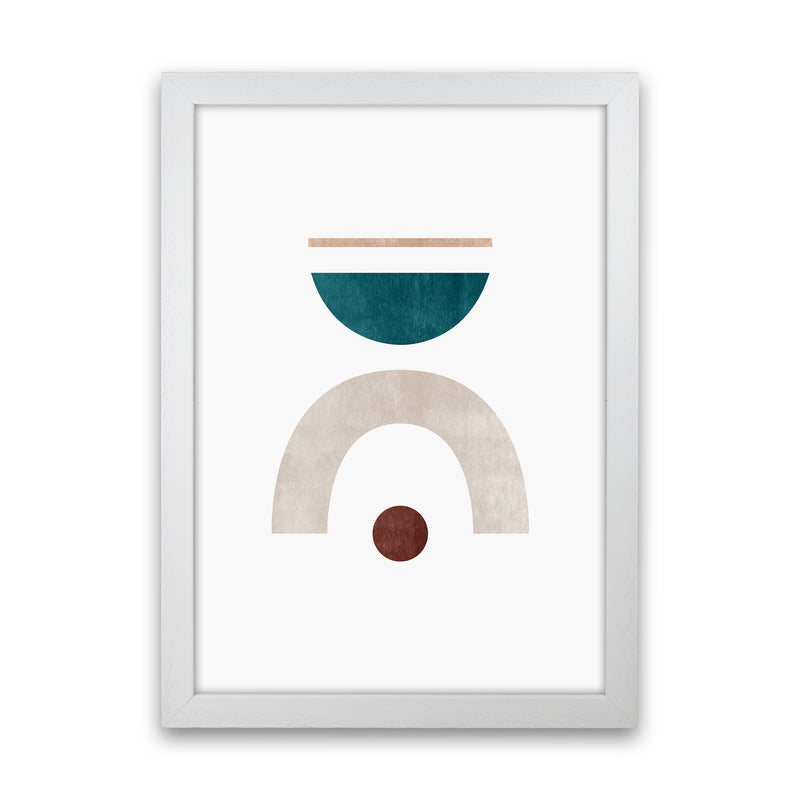 Abstract Geometric No 3 Art Print by Kookiepixel White Grain