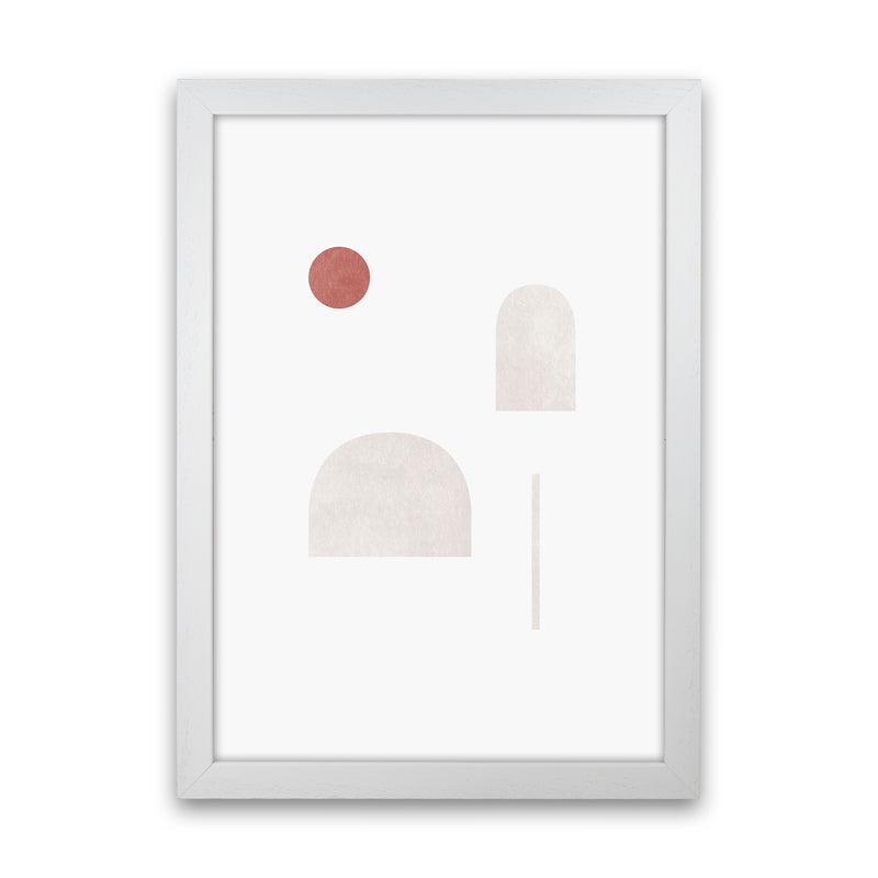 Abstract Geometric No 6 Art Print by Kookiepixel White Grain
