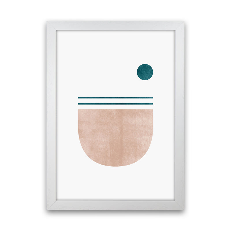 Abstract Geometric No 5 Art Print by Kookiepixel White Grain