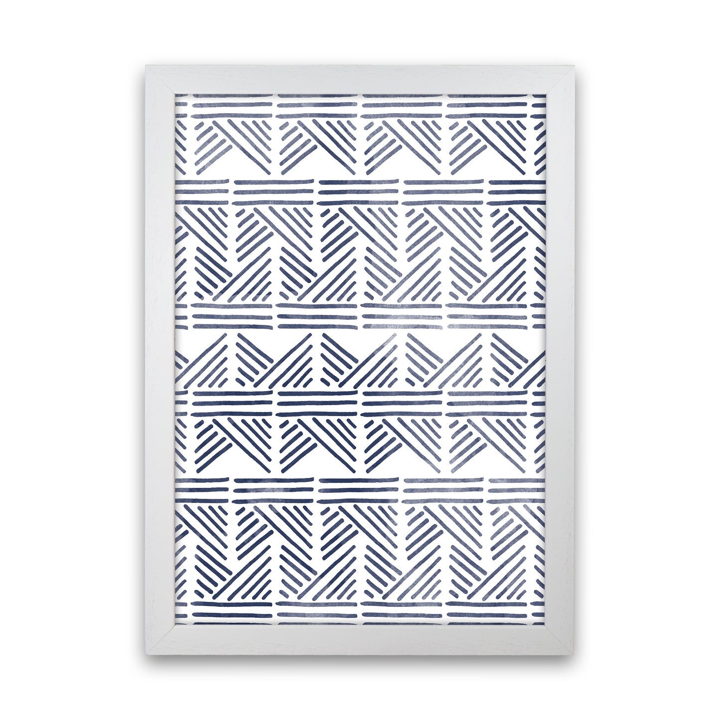 Aztec Print Art Print by Kookiepixel White Grain