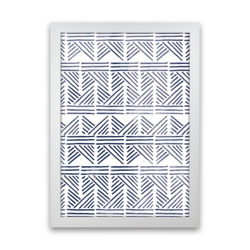 Aztec Print Art Print by Kookiepixel White Grain