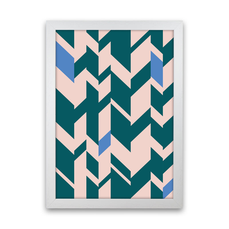 Chevron Art Print by Kookiepixel White Grain