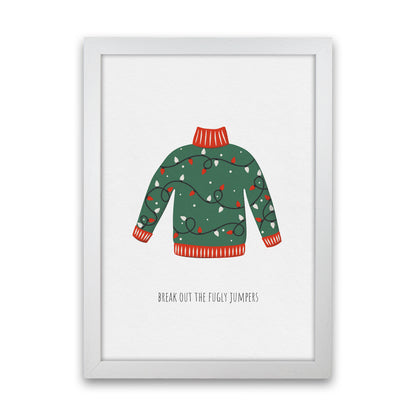 Fugly Jumpers Christmas Art Print by Kookiepixel White Grain
