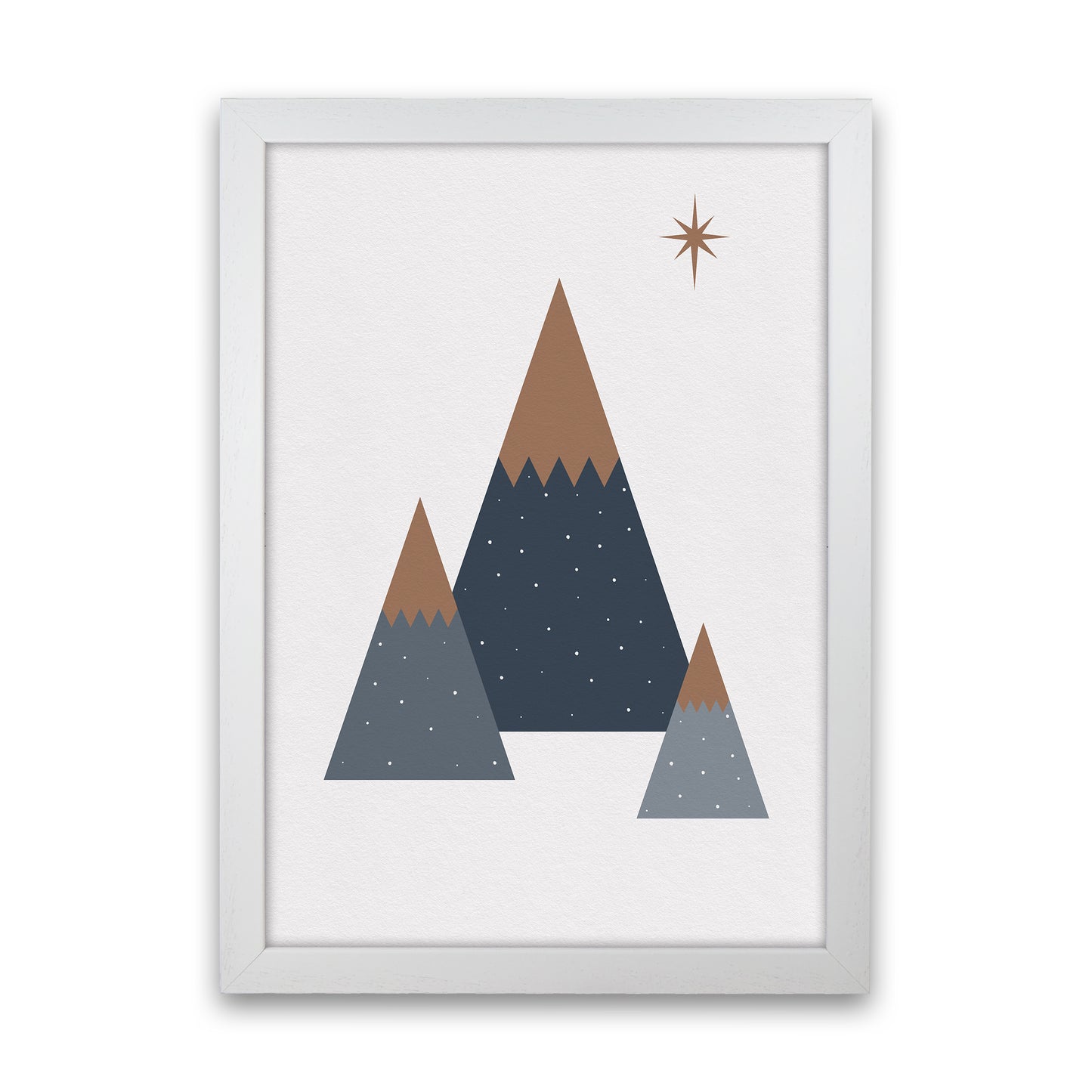 Geometric Trees Art Print by Kookiepixel White Grain