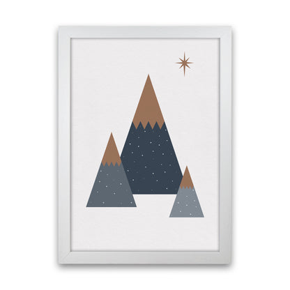 Geometric Trees Art Print by Kookiepixel White Grain