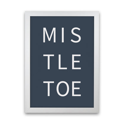Mistletoe Christmas Art Print by Kookiepixel White Grain